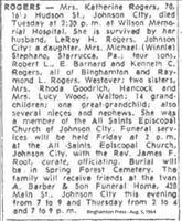 Rogers, Katherine(Obituary)